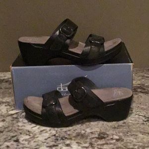 Black Leather Dansko Sandal